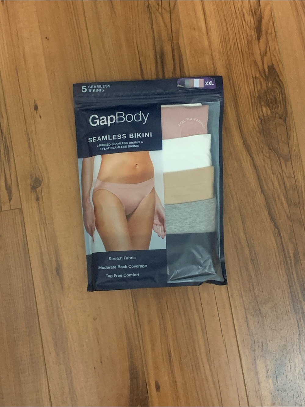 New GAPBody Seamless Bikini 5-Pack -Nude, Gray, White, Pink, Black Plus Size XXL